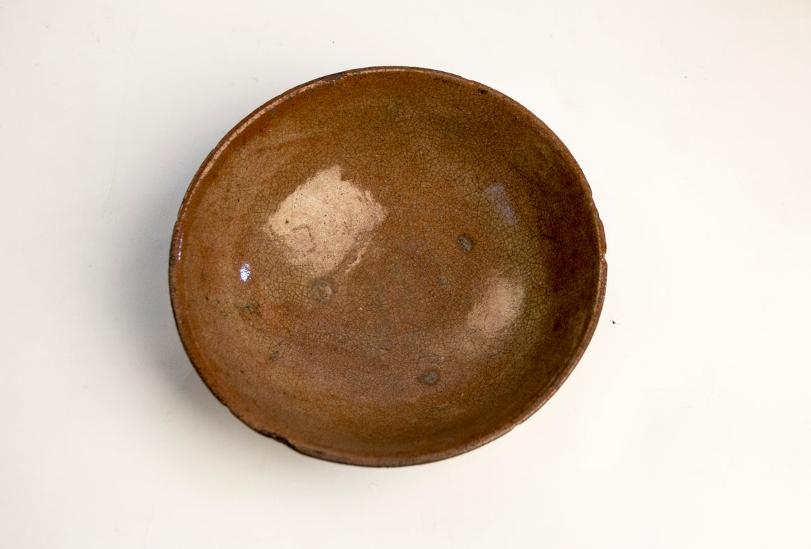 Passé Antique Clay Bowl Artisanal Handmade Brown
