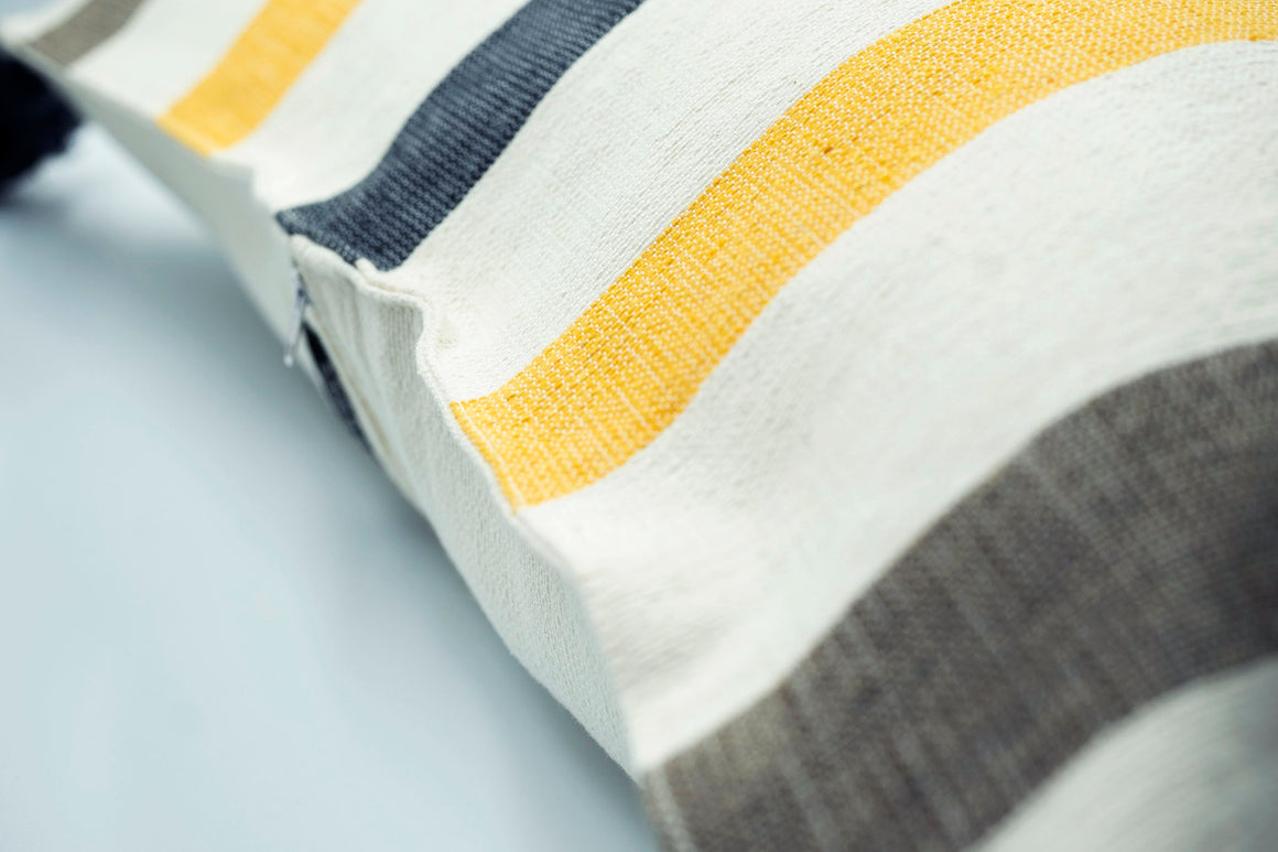 Teotitlan Pompom Striped Pillowcase