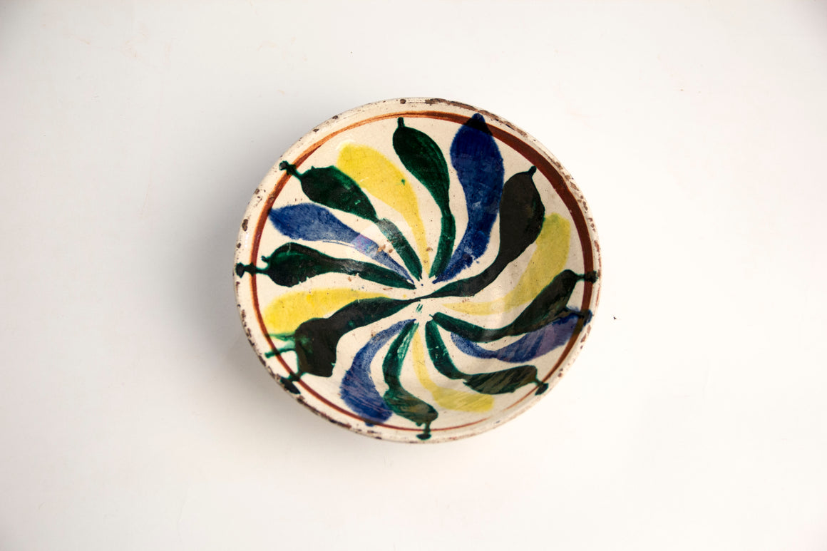 Sunflower Clay Bowl Artisanal Handmade Colors Colorful